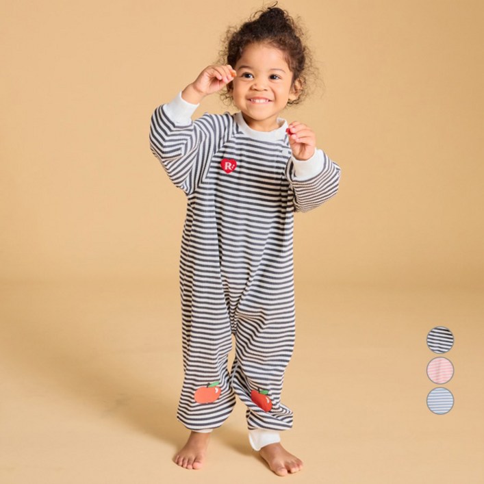 로토토베베 유아용 플로럴 포인트 오버핏 로꿍 슈트