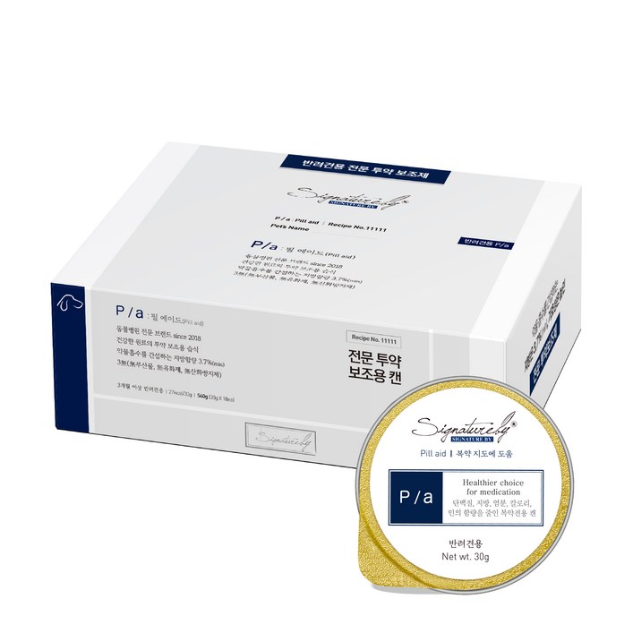 시그니처바이 강아지 투약보조용Pa, 오리지날, 캔, 18P, 투약보조, 540g, 1세트