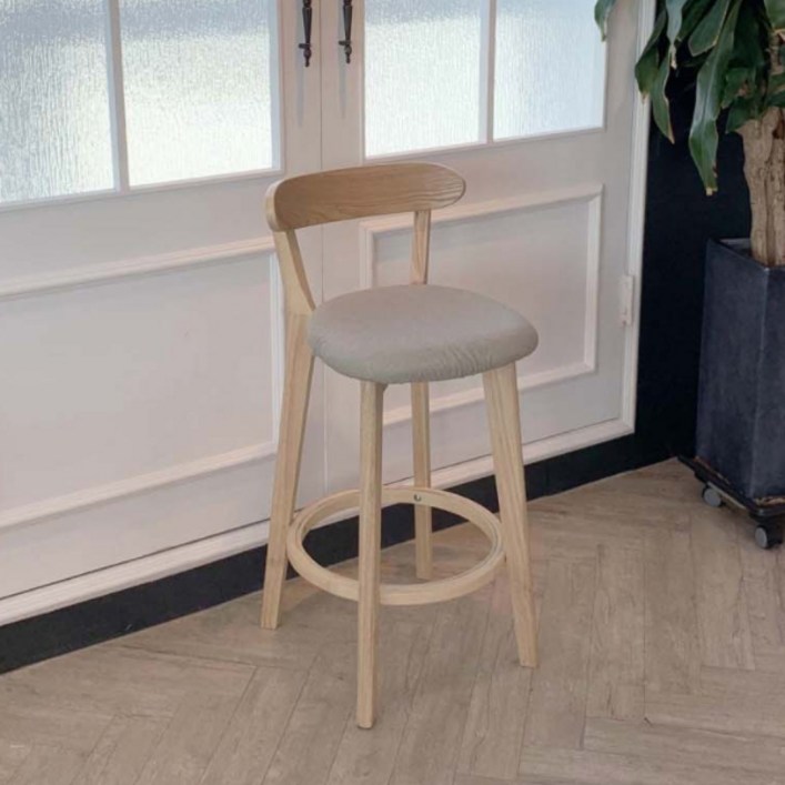 코지테일러 아일랜드 패브릭 B49 홈바의자, 베이지커버1포함, 1개