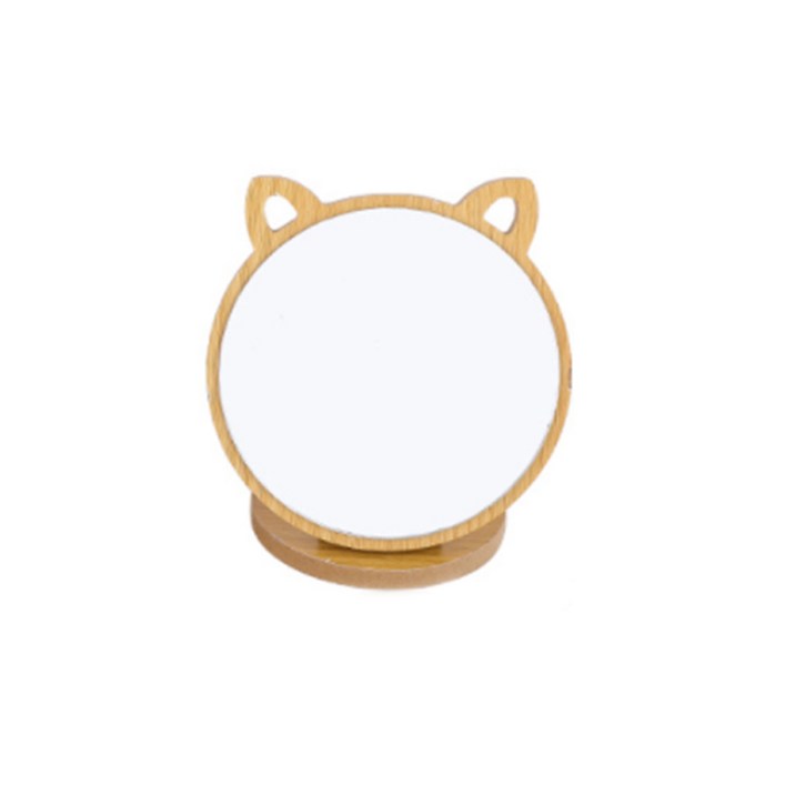 커몽커몽 우드 탁상 거울 고양이 소, 단일색상