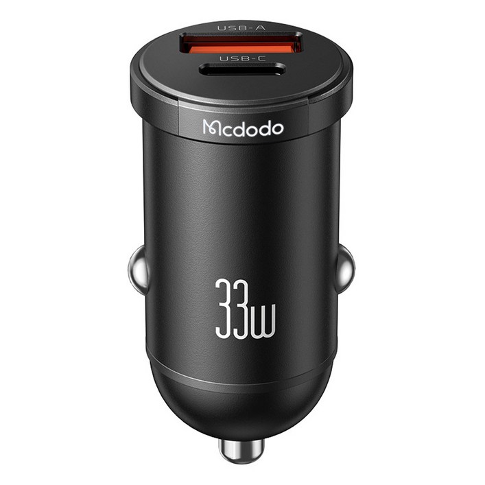 맥도도 33W PD 미니 2포트 LED 차량용 고속 충전기, 블랙, CC232