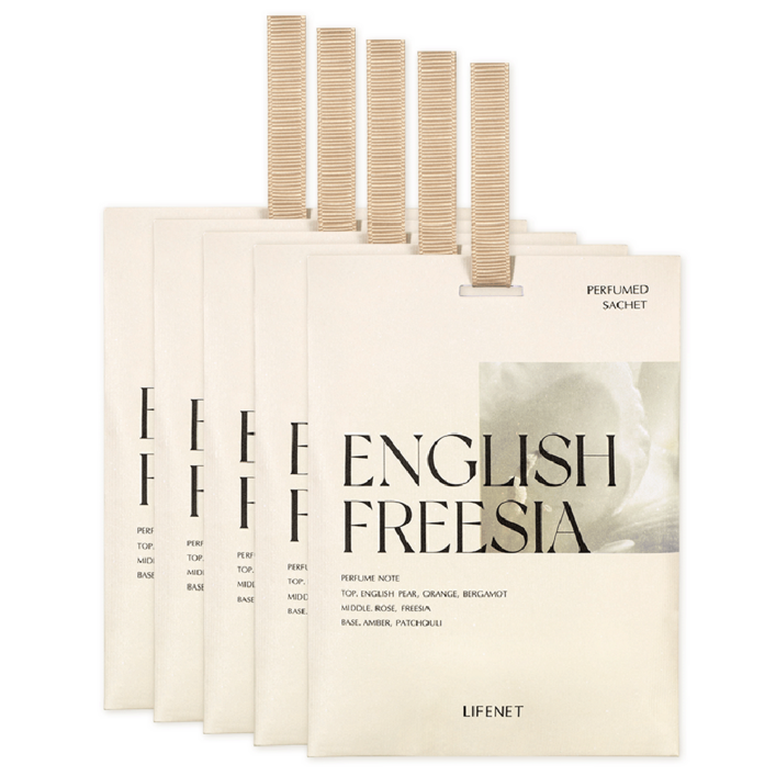 라이프넷 퍼퓸드 샤쉐 방향제 잉글리시 프리지아 본품, 20g, 5개, 잉글리시 프리지아