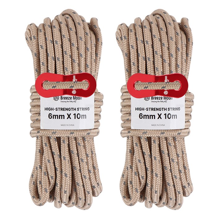 브리즈문 더 두꺼운 캠핑 고강도 PE 반사 텐트 타프 스트링 2p