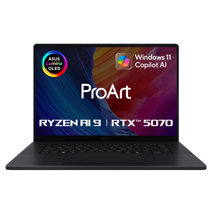 에이수스 2025 프로아트 P16 라이젠AI 라이젠AI 300 시리즈 지포스 RTX 5070, 나노블랙, 2TB, 32GB, WIN11 Home, H7606WPME041W