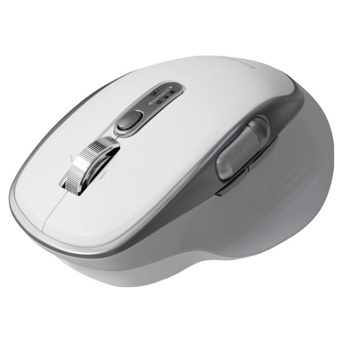 아이리버 항균처리 스마트스크롤 무한휠 멀티페어링 블루투스 무소음 세미 버티컬 무선 마우스 GT300, 화이트, GT300