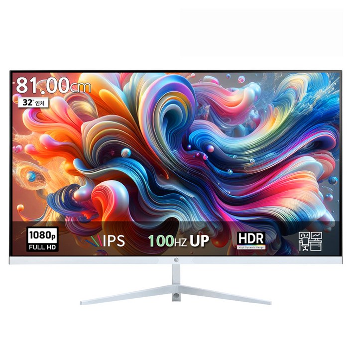 픽셀아트 FHD 100Hz Up 무결점 모니터 화이트, 81cm, PA3230W