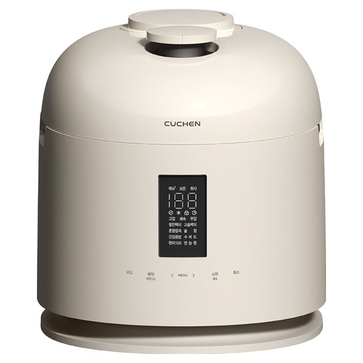 쿠첸 123 올스테인리스 듀얼프레셔 IH 전기압력밥솥 6인용, CRTXPD0680SEGI, 글로시 아이보리