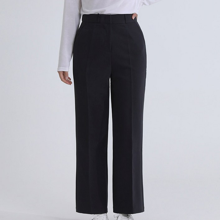 엠엔씨 여성용 스판히든밴딩 일자 숏 슬랙스 MDIP960SJ