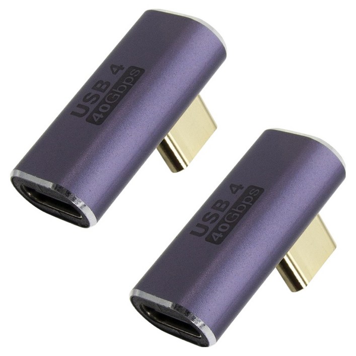 에이치디탑 USB4 C타입 8K 고속 데이터 100W 충전 측면꺾임 연장 젠더