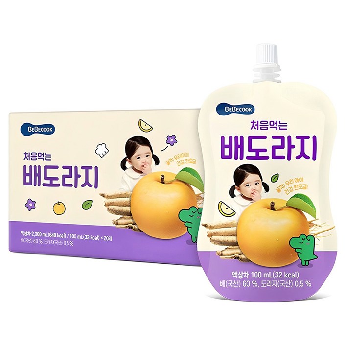 베베쿡 처음 먹는 배도라지 유아 음료