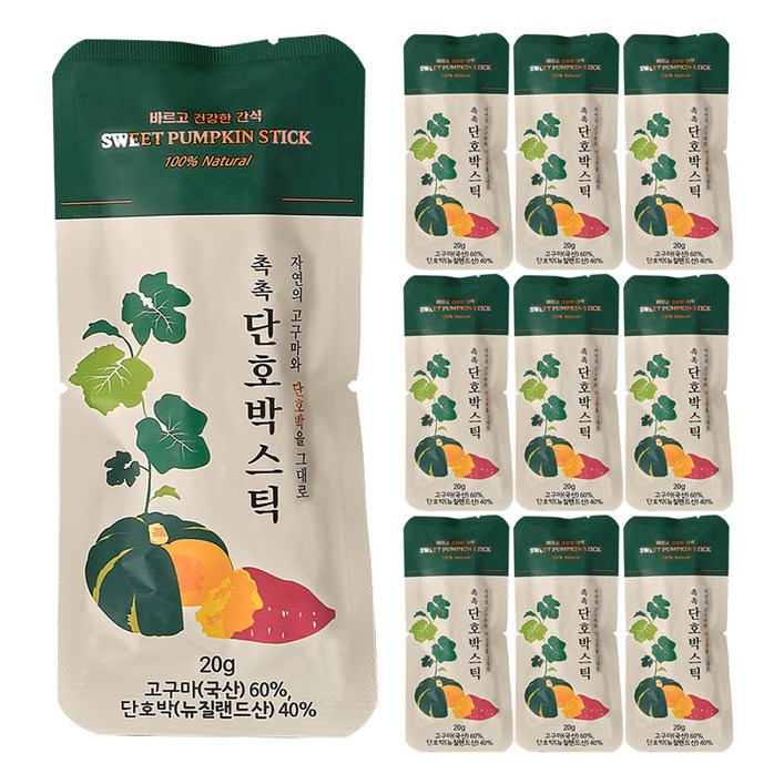모랑모랑 촉촉 단호박스틱, 10개, 20g
