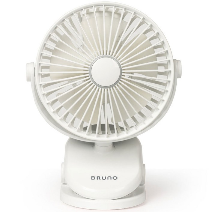 BRUNO 무선 미니 클립팬 선풍기, BCF2117W, 화이트
