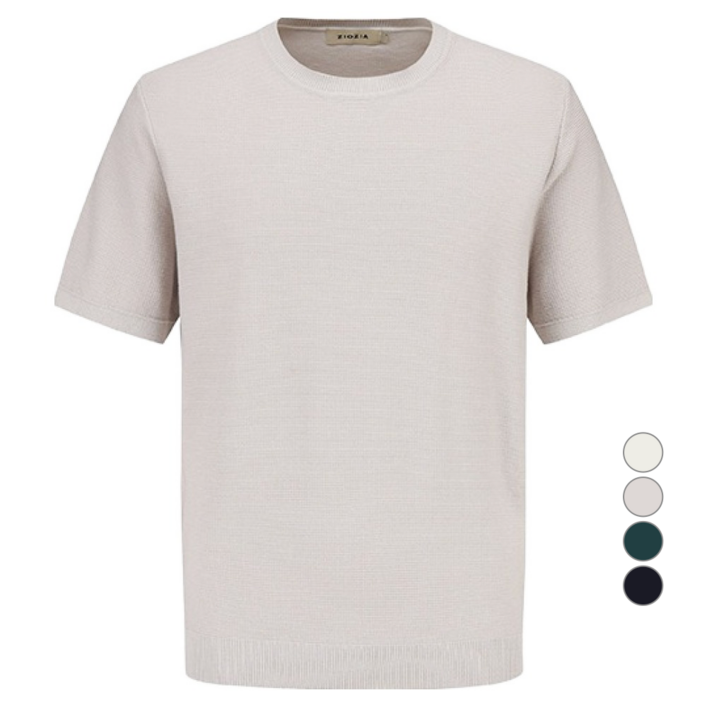 지오지아 남성용 미라쿨 변형조직 반팔 니트 AEF2ER1101