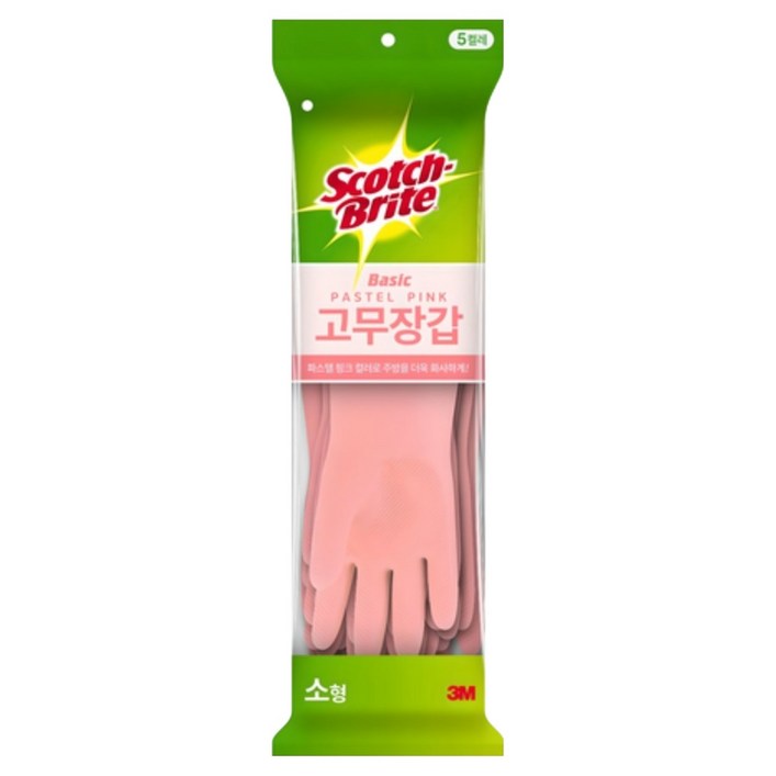 스카치브라이트 베이직 고무장갑 5개입