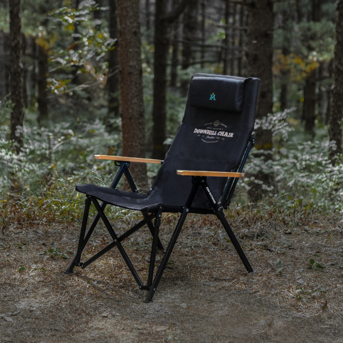 카즈미 다운 힐 캠핑 체어  전용 캐리백, 블랙, 1세트
