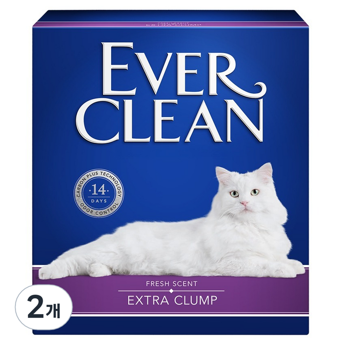 2025 NEW 에버크린 엑스트라 클럼프 벤토나이트 고양이 모래, 8.5kg, 2개, 은은한 향