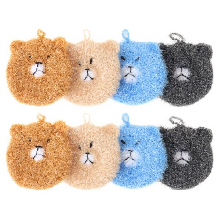 이와이엔 거품왕 2겹 곰돌이 수세미