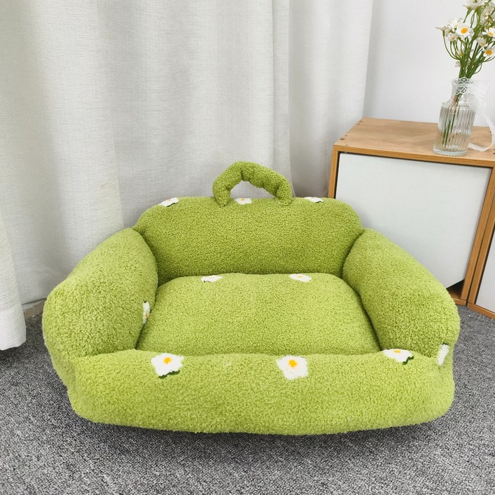 허니버블 반려동물 INS 플라워 소파 방석 쿠션