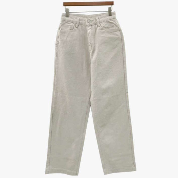 슈가펀 여성용 필프 컬러 와이드 데님팬츠