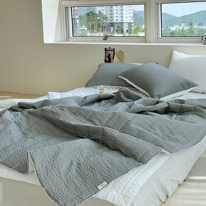 루시드슬립 시원보송 오션 시어서커 멜로자수 여름 차렵이불세트