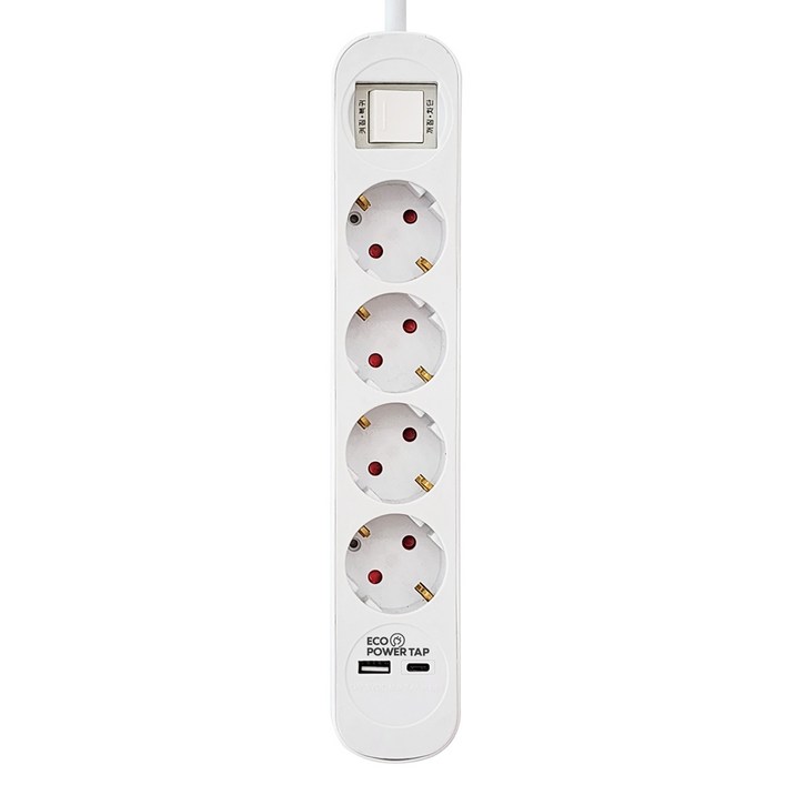 에코파워탭 USB 3IN1 충전 멀티탭 4구