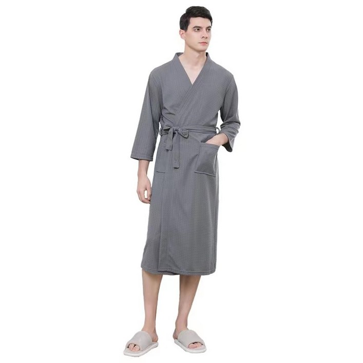 원이네 커플 와플 샤워 가운 L