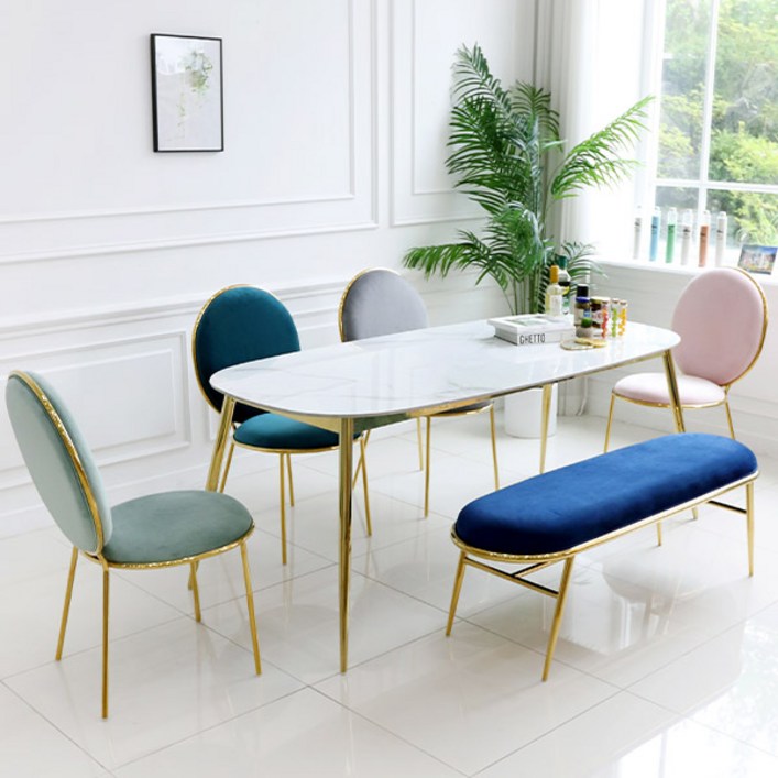 끌레오 로버트 천연 포셀린 12T 통세라믹 4인용 6인용 8인용 타원형 라운드 식탁 테이블 CL382, 양면 유광 마블+화이트 세라믹, 4인용