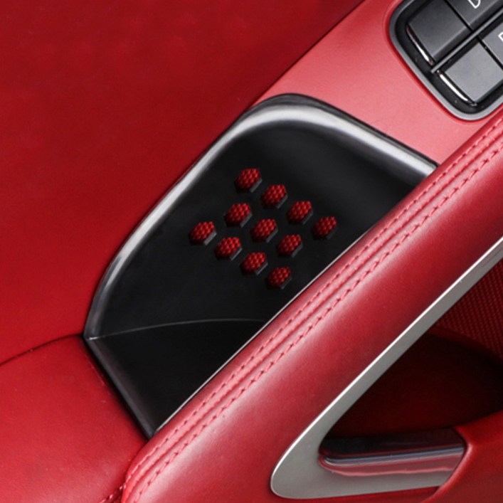 포르쉐 718 도어손잡이포켓 박스터 카이맨 스파이더 호환 용품, 블랙, 1세트