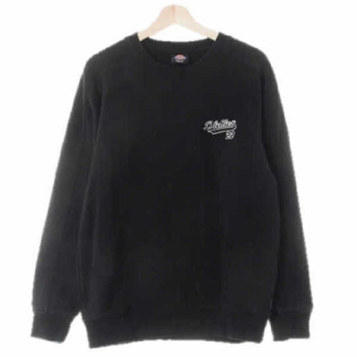 3533 디키즈 블랙 면혼방 소매절개라인맨투맨 M