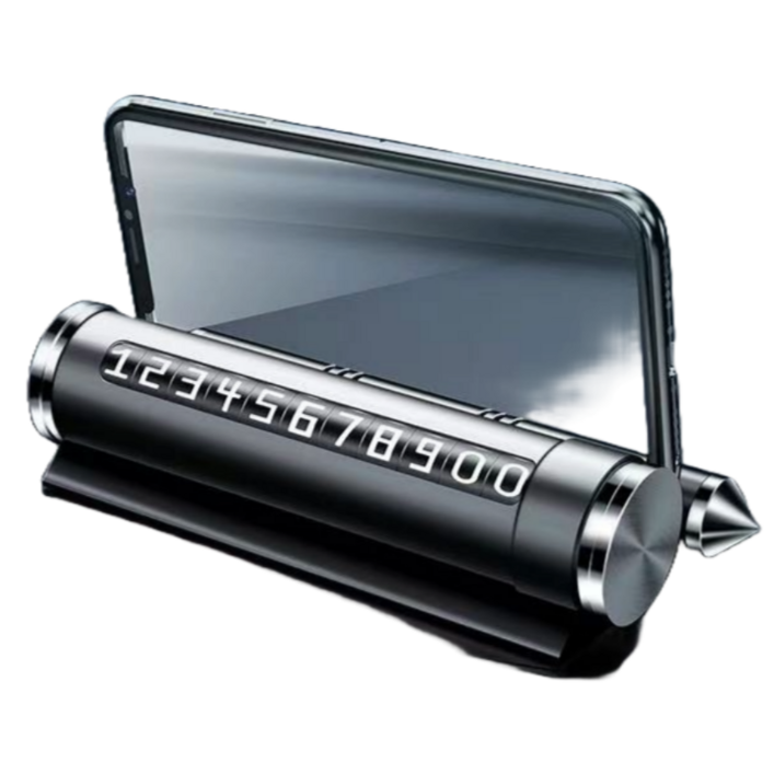 나이트아이 논슬립 듀얼 자동차 주차번호판, 1개, 블랙