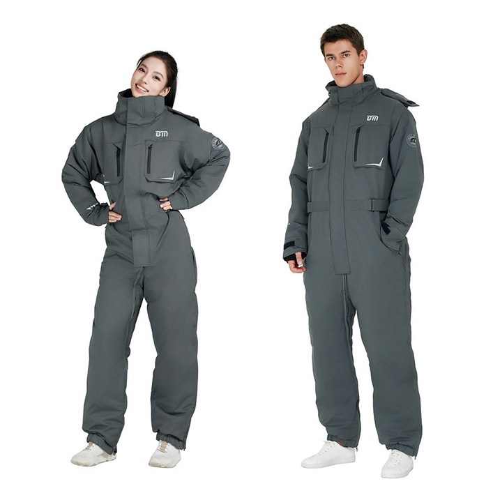 ZHINUO 지누오 오토바이 방풍복 패딩 우주복 일체형 스즈끼복 겨울 작업복 배달 방한복 라이딩 낚시복 스키복 허리 저퍼 허리 조절, 소나무의 녹색