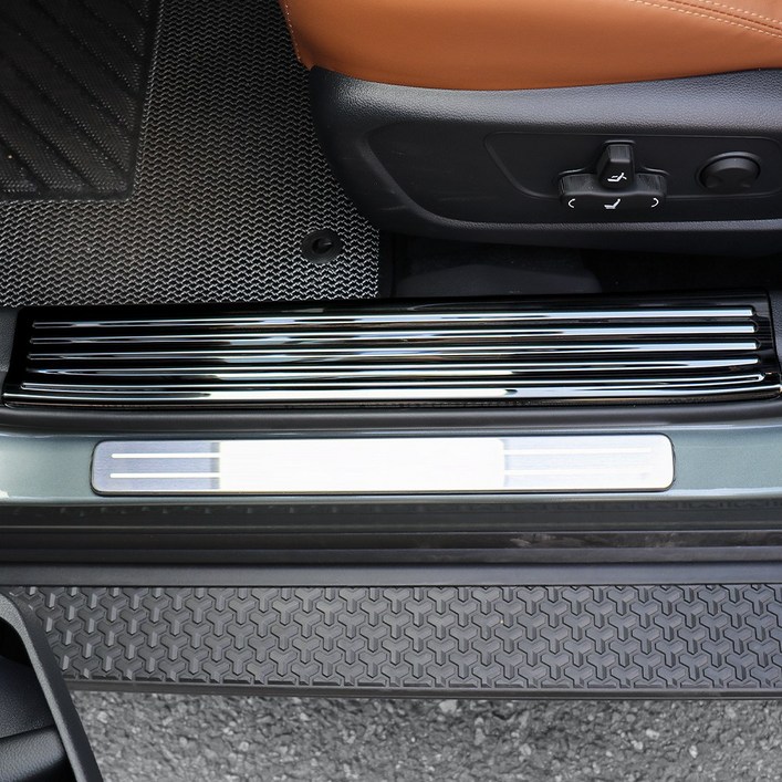 유투카 호환 무쏘 EV 도어스커프 커버 자동차 도어스텝 기스방지 몰딩, [블랙몰딩] 도어스커프 내부 4P, 기타