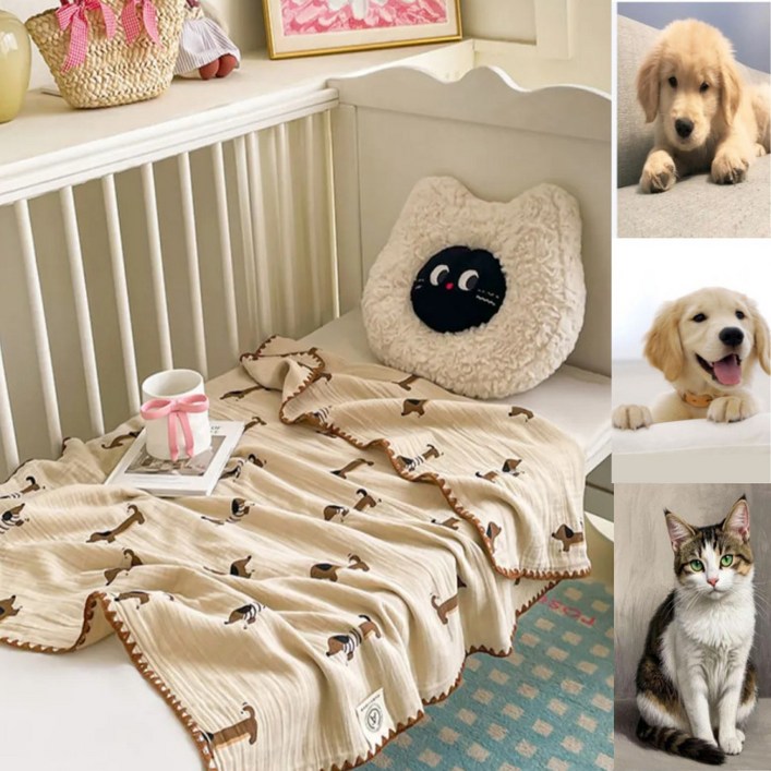 리치널스신 여름강아지이불 고양이이불 반려동물 애견용 냉감패드 반려견 통기성 쿨링 블랭킷 쿨매트, 1개, 쿨브라운