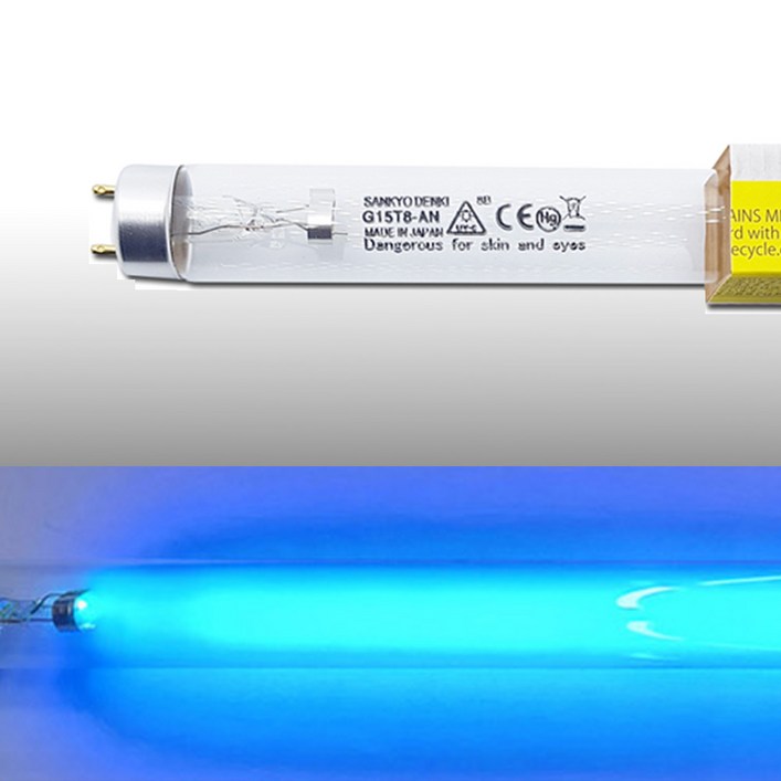SANKYO G15T8-AN 살균 산쿄 UV-C 램프 / 대기정화 공기살균 식품소독, 1개
