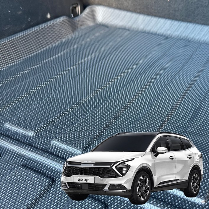 리얼핏 기아 스포티지 NQ5 트렁크매트(가솔린/하이브리드 공용) 3D 논슬립