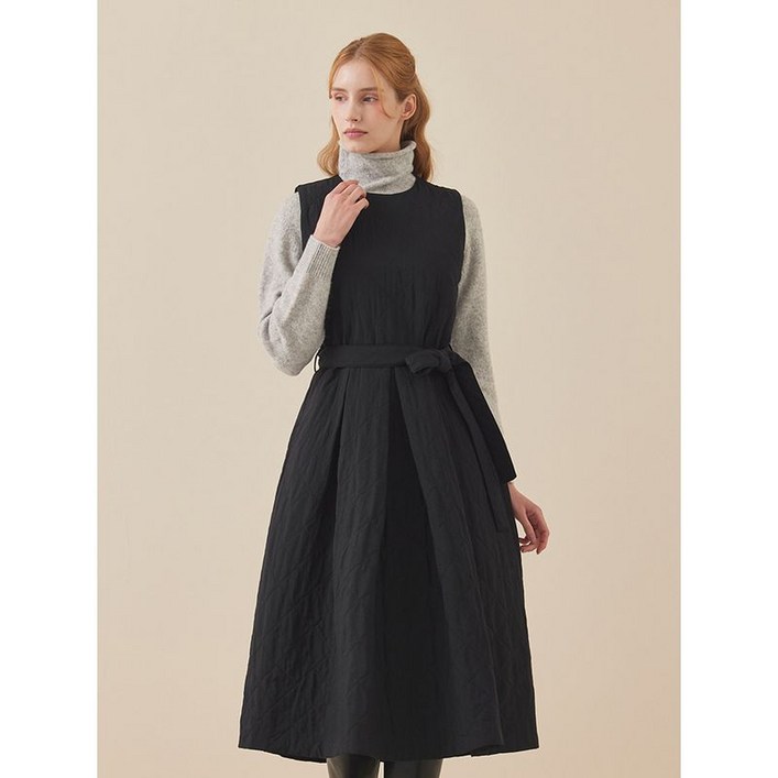 매긴 벨트핏 퀼팅 원피스 M5W1OP3120