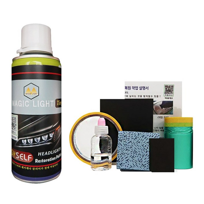 매직타이니 UV차단헤드라이트복원 제12대용재료사포4장매직타이니 UV차단헤드라이트복원제