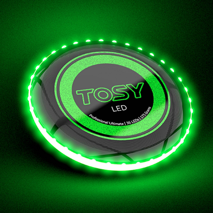 Tosy 36 LED 얼티메이트 플라잉 듀오 디스크  부메랑,led원반, 원반던지기,플라잉디스크,캠핑놀거리,얼티밋디스크, 그린