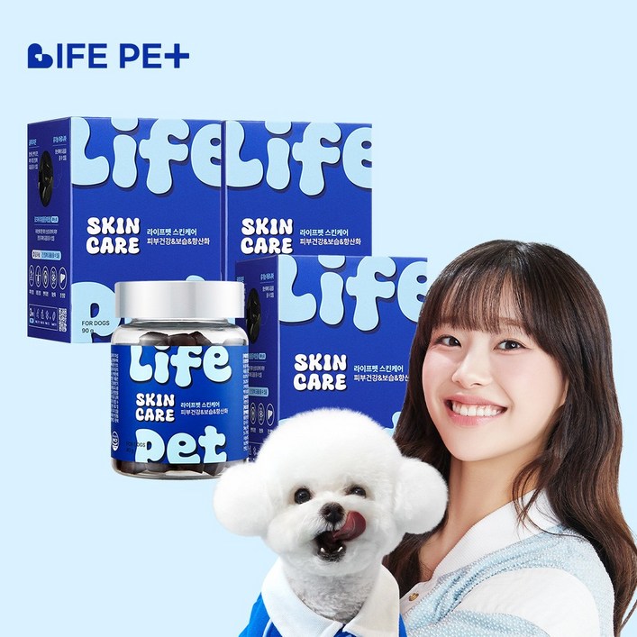 [펫턴] 강아지 피부영양제 고양이 피부영양제 수의사 직접 개발 인챈트 스킨케어 피부영양제 (90g, 당일출고배송), 피부/피모, 3개