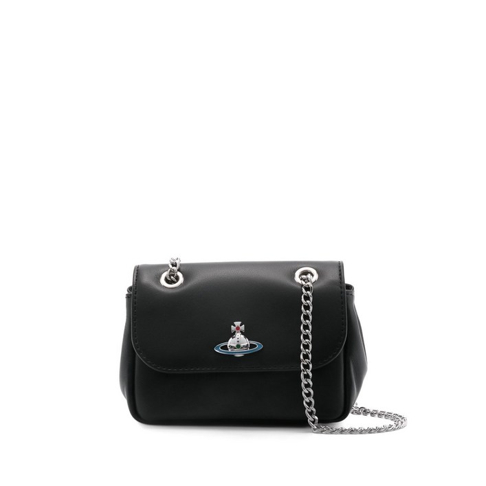 비비안웨스트우드 스몰 구체 장식 가죽 숄더 백