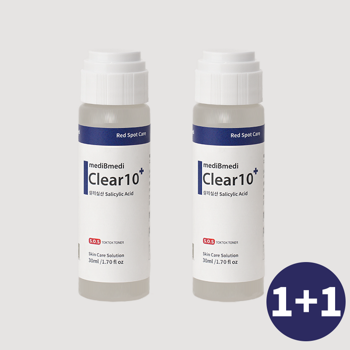 메디비 클리어텐 플러스 톡톡이 좁쌀, 화농성, 붉은 스팟케어 클리어10, 2개, 50ml