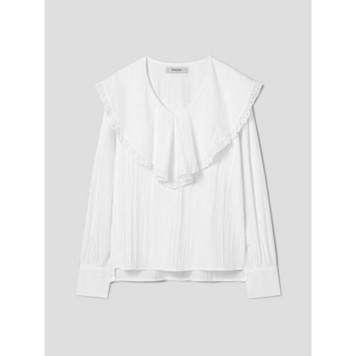 에잇세컨즈 8SECONDS 빅칼라 긴소매 블라우스 화이트 324364LYA1 OXN895 YDX202