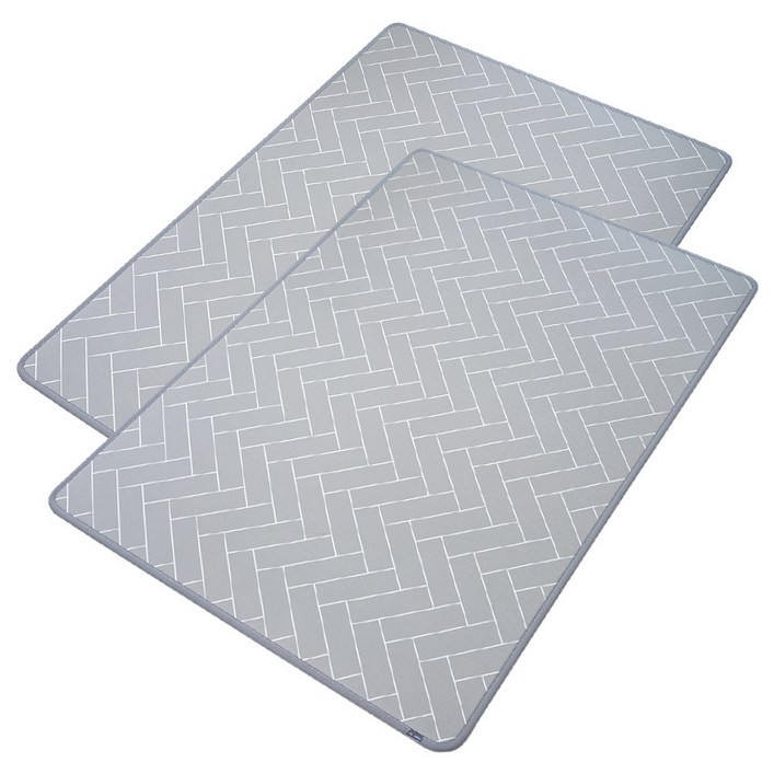삼바텍 11 퓨어 PVC 놀이방매트 소형 140x100cm 유아 어린이 거실 아이방 층간소음방지 매트, 헤링본그레이