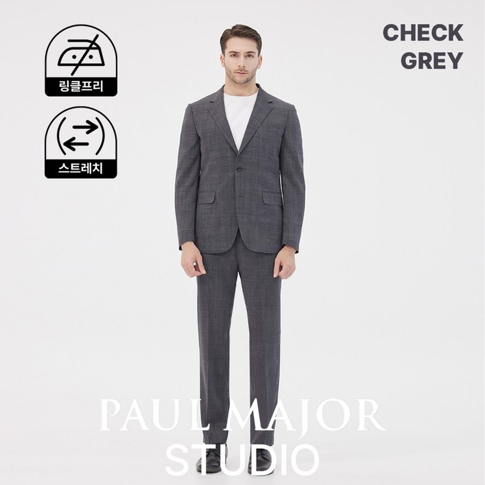 폴메이저 스튜디오 25SS 봄여름 반안감 스트레치 수트