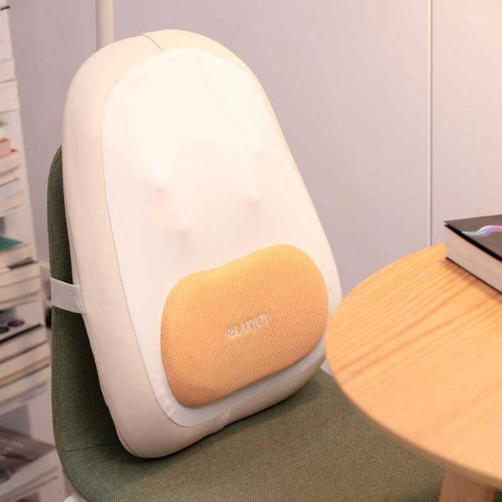 릴렉스조이 온돌이 무선 온열 등 허리 쿠션 안마기 RJBC3011