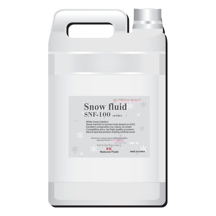 국내생산 SNF100 스노우액 스노우용액 KIC 스노우머신 인공눈 Fake Snow 눈송이 snow flake 5.2L