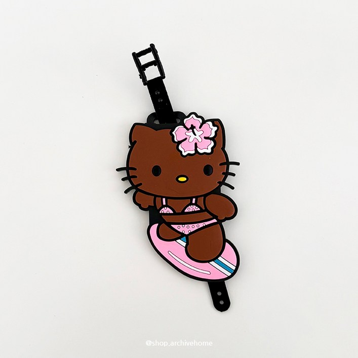 헬로 키티 태닝 여행 가방 골프백 이름표 러기지택 캐리어 네임택