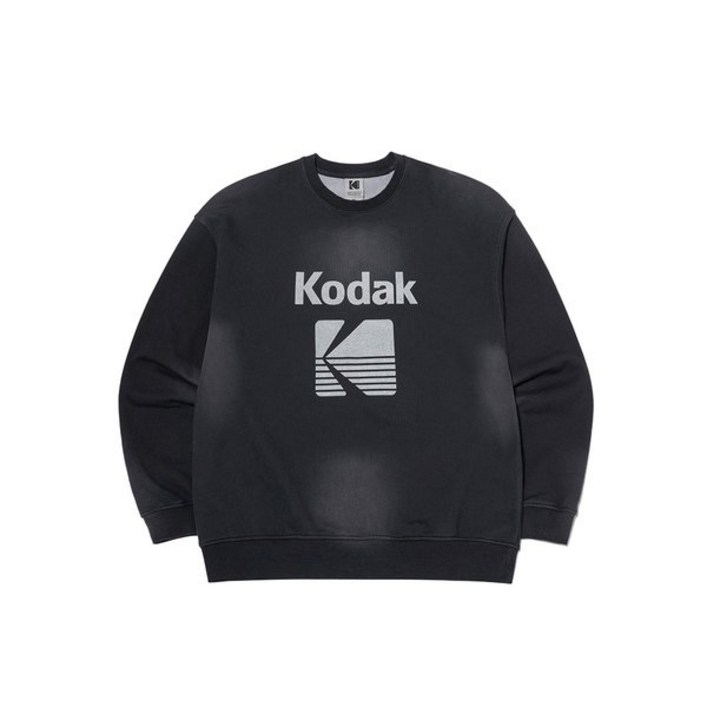 백화점판 코닥 인싸템 컬러아이 세미오버핏 맨투맨 CHARCOAL 티셔츠 라운드