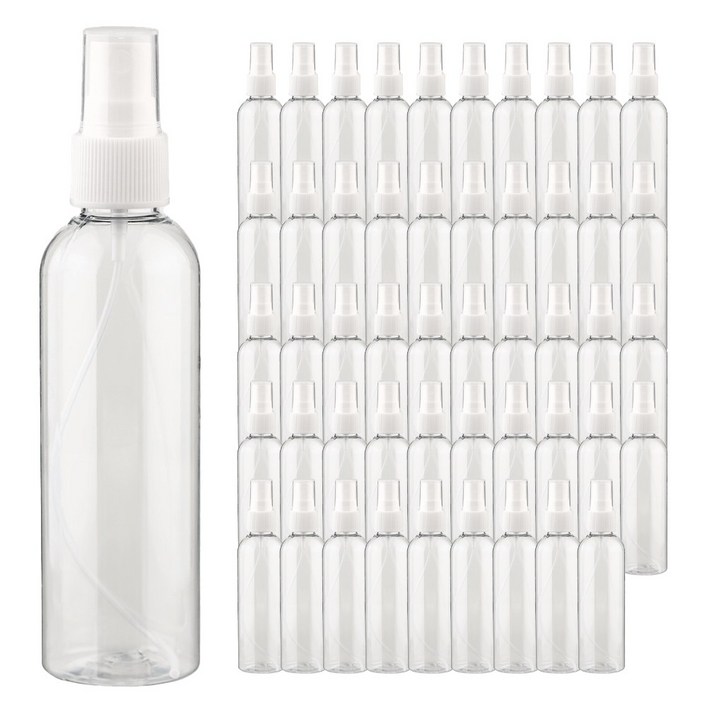 화이트캡 스프레이 투명 100ml 플라스틱 용기 소분병 공병 여행, 50개