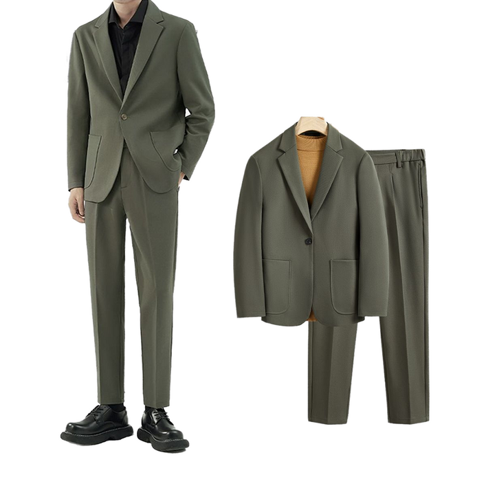 셀럽당 남성 봄가을 캐주얼 정장 아우터 팬츠 루즈핏 투피스 K1063KR
